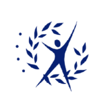 Stylized figure with laurel leaves